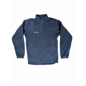 Columbia Men's 1/4 Zip Fleece Pullover Navy Blue Steens Mountain Jacket Size M